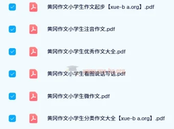黄冈作文系列小学生作文起步与提升PDF合集