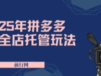 2025拼多多全店托管实战课：矩阵动销裂变玩法，低风险盈利新手运营秘籍