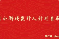 抖音小游戏发行人计划自刷项目 实操教程 日盈利500+可矩阵放大