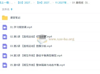 2027高三高考物理 袁帅 暑假班（S）课程资源