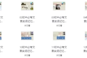 初中文言文超级记忆法 实词虚词易错字音字形视频精讲