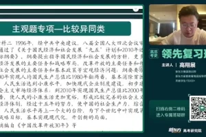 2024高考历史冲刺课 高翔展考点精讲与答题技巧