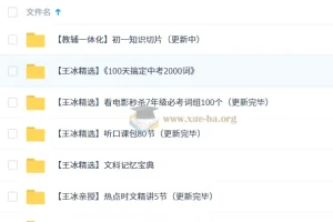 2025秋双语素养7阶初中英语课程 王冰亲授全套资料
