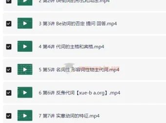 零基础英语语法全集50讲 从入门到精通视频课程