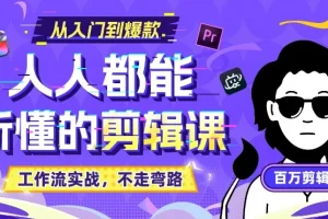百万剪辑师《B站课堂：人人都能听懂的剪辑课》附课件 零基础剪辑实战教程