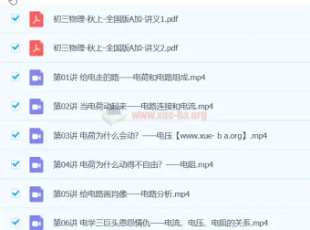 2024初三中考物理 杨萌 A+秋季班 课程合集