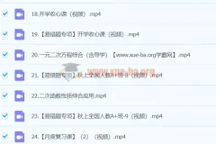2024届初三数学中考A+秋季班（王杭州）人教上册课程资源