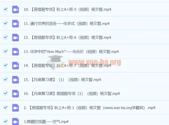 2024初三中考化学 杨雯智 A+暑假班 视频课程