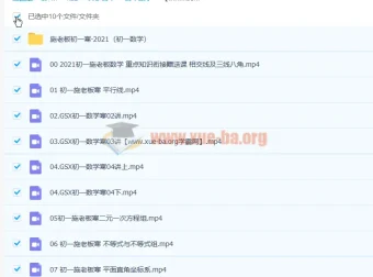 施老板施佳辰 2021寒假初一数学7讲完结 含全套讲义与习题资料