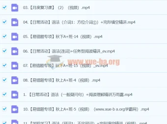 2024秋下A+秋季班 初一英语培训班（万雨露）课程资源