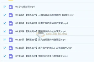 2027高中高一历史任旺暑假班 预习衔接与解题技巧