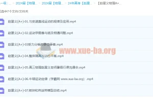 2024高考物理一轮复习 赵星义A+暑假班 课程合集
