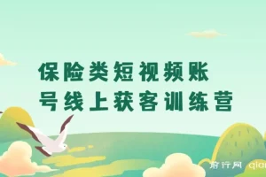 保险短视频线上获客训练营，从定位到剪辑系统掌握短视频获客方法