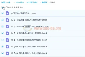 2023高考语文 成瑞瑞一轮暑假班+秋季班 直播录播课资源
