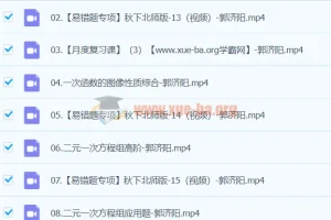 2024初二数学 郭济阳 北师版A+秋季班（下）课程资源