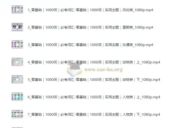 原原高ING《英语速记课·万能考试5000词》视频+配套资料