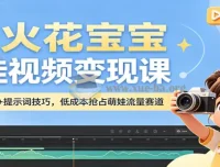 AI火花宝宝萌娃视频变现课 零基础AI视频制作与提示词技巧实战