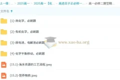 吕子正 高中化学 2025高一必修一必修二精华课