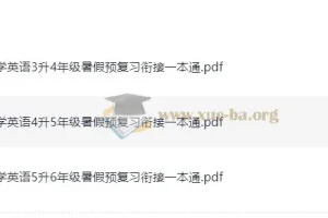 暑假预复习衔接一本通 小学英语 25年（3升4/4升5/5升6）