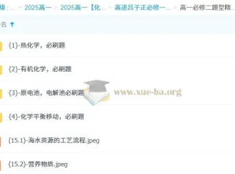 吕子正 高中化学 2025高一必修一必修二精华课
