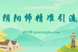 阴阳师精准引流实操课，多路径变现玩法，新手也能快速上手