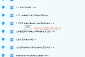 小升初真题汇总 名校分班考试真题资料合集