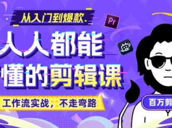 B站收费课程《人人都能听懂的剪辑课》百万剪辑师实战教学 无水印版