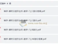 初中数学7年级课时分层作业本 柚学AB卷+答案解析