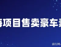 豪车素材变现项目：全套引流与成交实操课程，开拓蓝海市场
