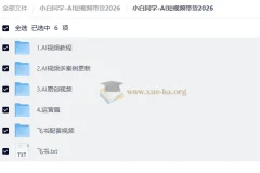 小白同学AI短视频带货2026实战课程 含女装男装童装多品类案例