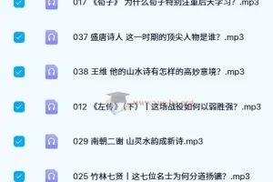 中国文学经典100讲（40集全）音频课程