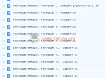 高中物理必修一同步测试卷15份 人教含解析