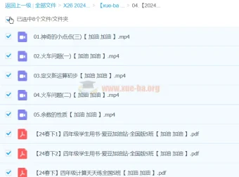 【2024春下】四年级数学S班 李高平 全套课程资源