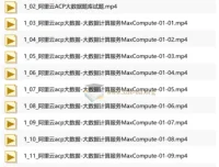 阿里云大数据ACP认证精讲视频课程 题库与MaxCompute专项讲解