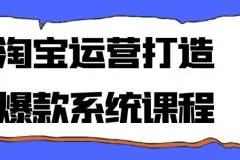 淘宝运营打造爆款系统课程 从选品到推广全流程实战