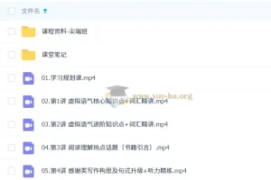 袁慧高中英语2026高二二轮尖端寒假班课程资源
