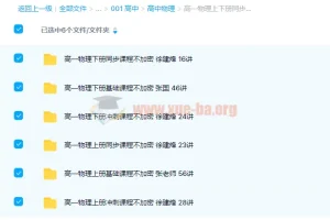高一物理上下册同步+基础+冲刺193讲课程合集