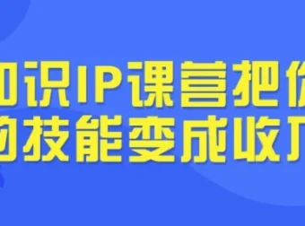 知识IP课营：把你的技能变成收入，从选题到发售全流程实战