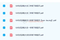 2024春 53小学基础练·句式训练 小学语文下册句式专项练习PDF合集