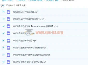 2024高三高考物理 崔春雨寒假班 专题精讲