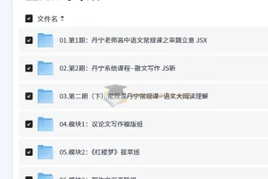 高中语文丹宁老师视频教程合集 高考作文阅读全模块精讲