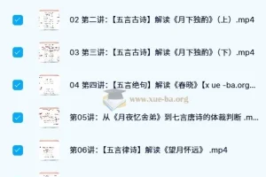 完结版《唐诗三百首》40讲 邵鑫逐字稿+知识手册+视频课全收录