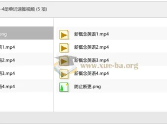 新概念英语1-4册单词速推视频 四册全套词汇速记