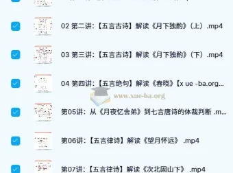 完结版《唐诗三百首》40讲 邵鑫逐字稿+知识手册+视频课全收录
