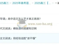 2025高三高考语文一遍就OK 高中语文体系课 全模块通关