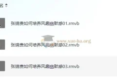 张锦贵如何培养风趣幽默感 3集讲座实录