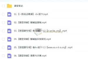 2024-2025初三中考化学郭莹A+秋季班寒假班春季班课程合集