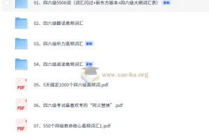 四六级单词备考资料包（听力/翻译/阅读高频词+5500词汇表）
